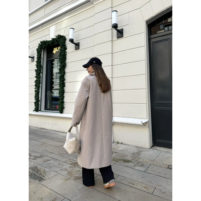 Zr Model Oversize Vizon Kaşe Kaban