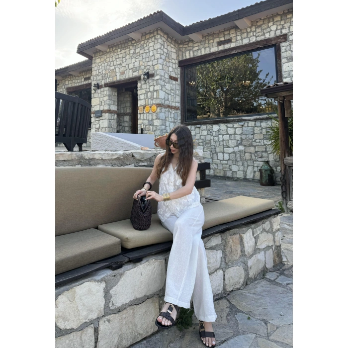 Zr Model Pinterest Beyaz Keten Pantolon