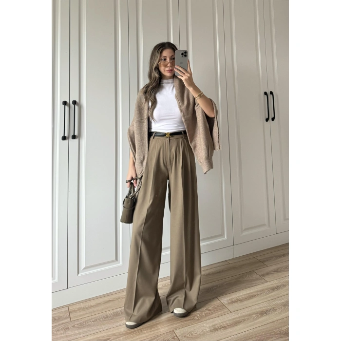 ZR Model Premium Karamel Kumaş Pantolon