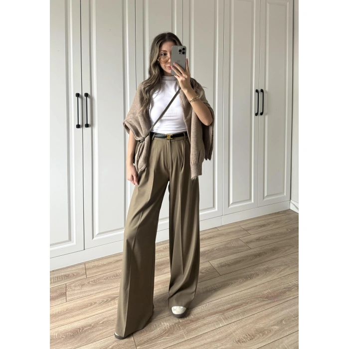 ZR Model Premium Karamel Kumaş Pantolon