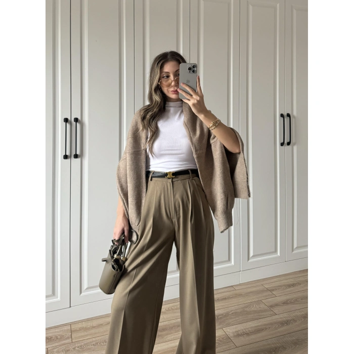 ZR Model Premium Karamel Kumaş Pantolon