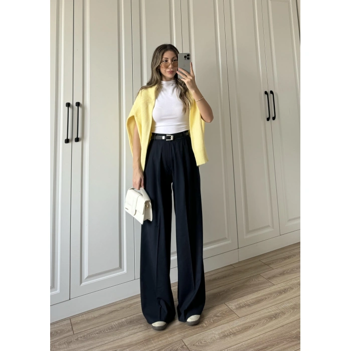 ZR Model Premium Lacivert Kumaş Pantolon