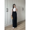 Anvelop Keten Uzun Siyah Etek