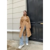 Camel Brshk Model Premium Oversize Trençkot