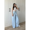 Dania Premium Bebe Mavi Tensel Palazzo Pantolon