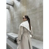 Fularlı Oversize Premium Taş Trençkot