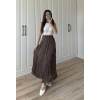 Holla Astarlı Kırışık Kahve Tül Etek