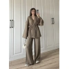 Luvre Bağlamalı Cappuccino Triko Takım