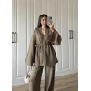 Luvre Bağlamalı Cappuccino Triko Takım