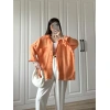 Orange Oversize Tensel Gömlek