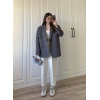 Oversize Antrasit Tensel Blazer Ceket