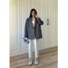 Oversize Antrasit Tensel Blazer Ceket