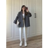 Oversize Antrasit Tensel Blazer Ceket
