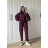 Oysh Kumaş Oversize Bordo Spor Takım