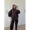 Oysh Kumaş Oversize Kahve Spor Takım