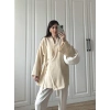 Taş Yandan Bağlamalı Tensel Kimono Ceket