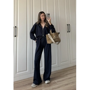 Çift Fermuarlı Lacivert Spor Model Takım