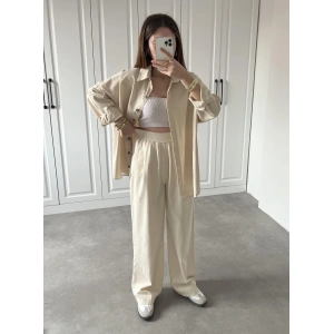 Gabardin Taş Palazzo Pantolon