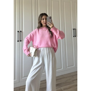 Golden Oversize Pembe Triko Kazak