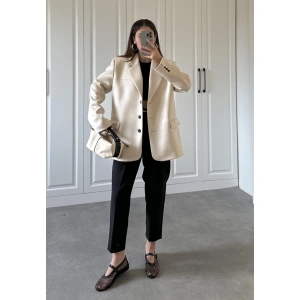 Mai Süet Astarlı Premium Taş Blazer Ceket