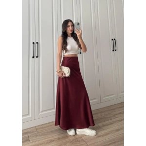 Maxi Boy Bordo Saten Etek