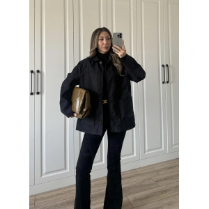 Nika Astarlı Süet Siyah Ceket