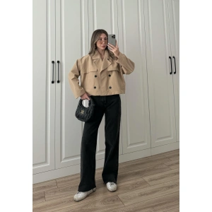 Riva Zr Model Kısa Bej Trençkot