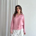 Kadın Saten Gömlek Bluz