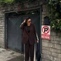 Kadın Yan Şerit Detaylı Oversize Blazer & Palazzo Takım
