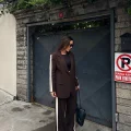 Kadın Yan Şerit Detaylı Oversize Blazer & Palazzo Takım