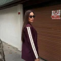 Kadın Yan Şerit Detaylı Oversize Blazer & Palazzo Takım