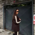 Kadın Yan Şerit Detaylı Oversize Blazer & Palazzo Takım