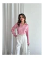 Kadın Saten Gömlek Bluz