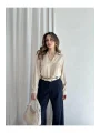 Kadın Saten Gömlek Bluz