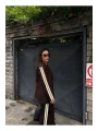 Kadın Yan Şerit Detaylı Oversize Blazer & Palazzo Takım