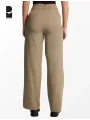 Kadın Yüksek Bel Düz Kesim Kumaş Pantolon