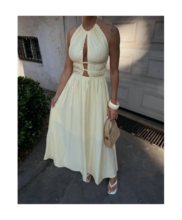 Kadın Örgülü Müslin Elbise