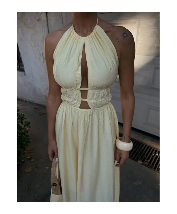 Kadın Örgülü Müslin Elbise