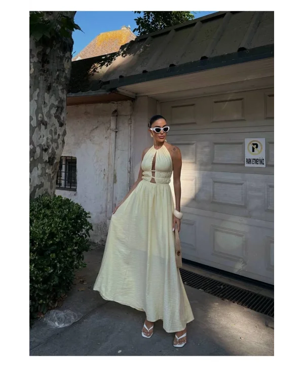 Kadın Örgülü Müslin Elbise