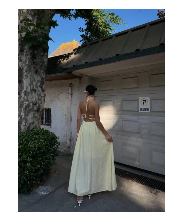 Kadın Örgülü Müslin Elbise