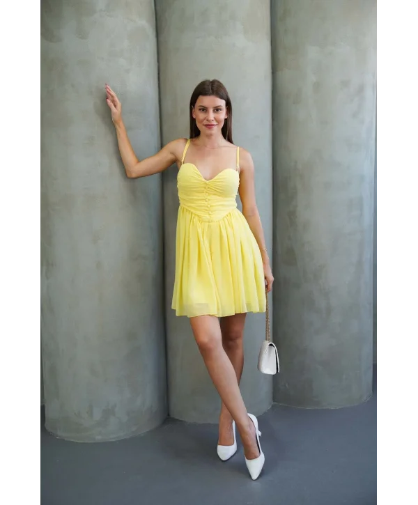 Kadın Tül Mini Elbise