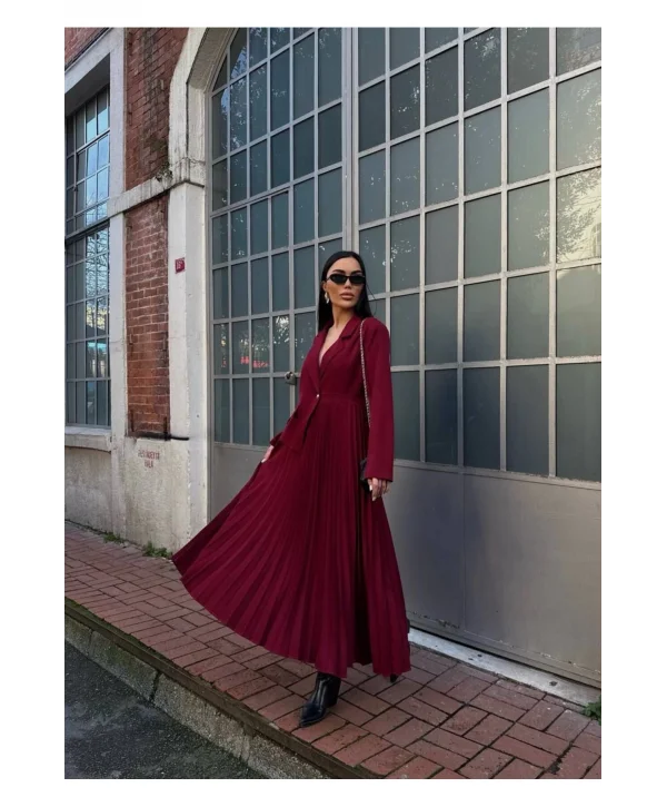 Kadın Ceket Pileli Elbise