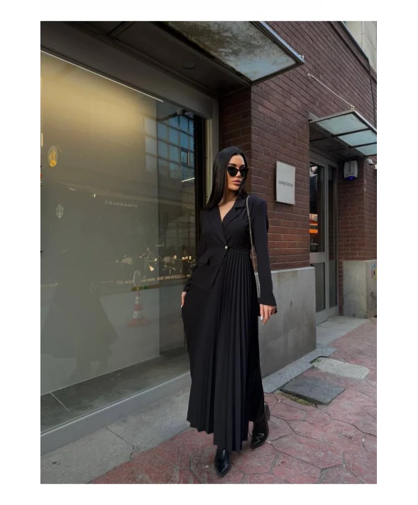 Kadın Ceket Pileli Elbise