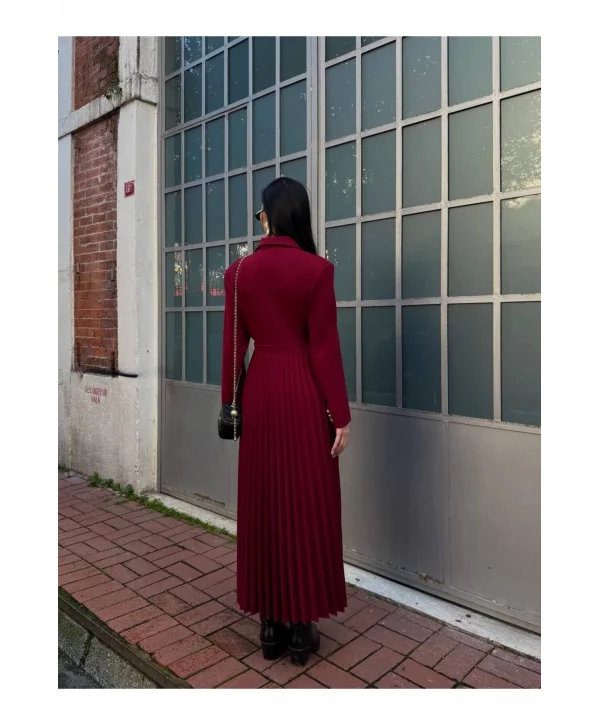 Kadın Ceket Pileli Elbise