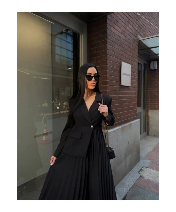 Kadın Ceket Pileli Elbise