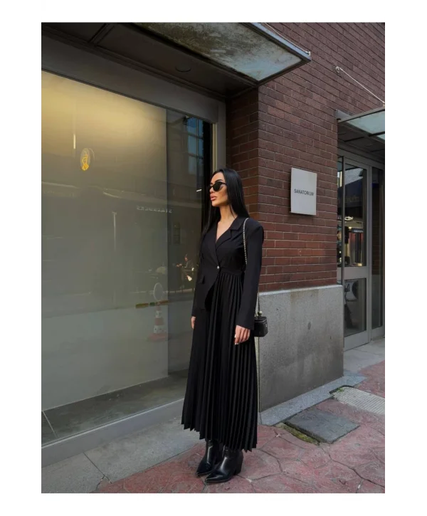 Kadın Ceket Pileli Elbise