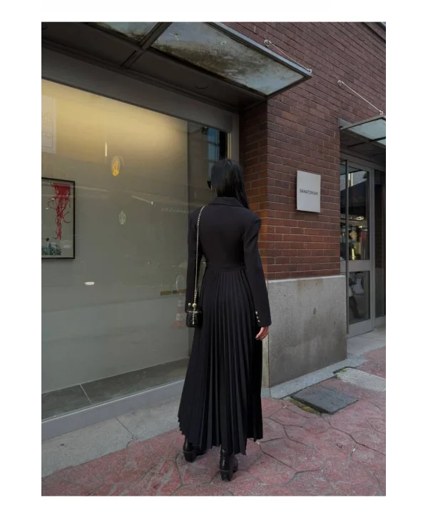 Kadın Ceket Pileli Elbise