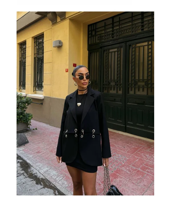 Kadın Çengel Detaylı Blazer Ceket