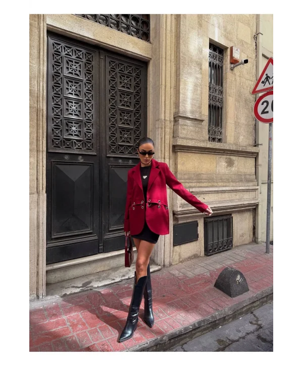 Kadın Çengel Detaylı Blazer Ceket