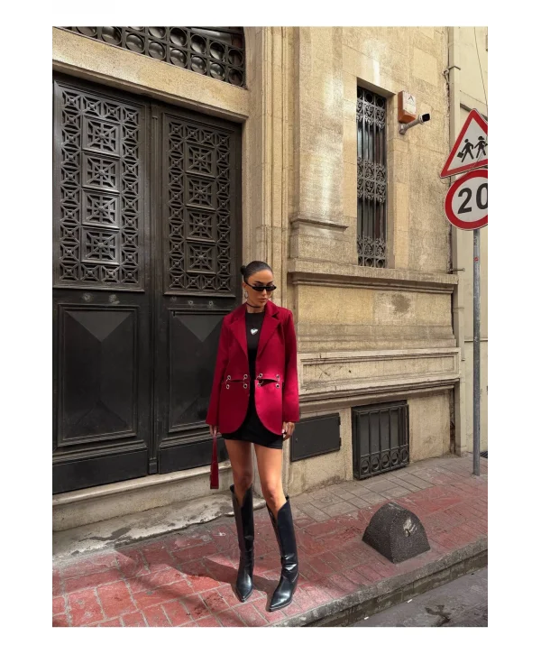 Kadın Çengel Detaylı Blazer Ceket